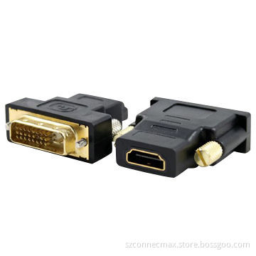 DVI Male to HDMI Female Adapter with Gold-plated Connector